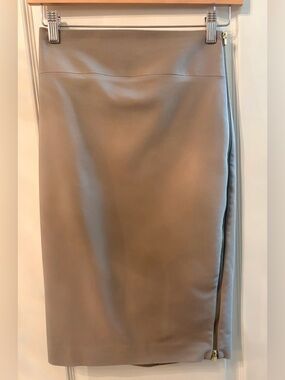 Express Pencil Skirt in Taupe with Side Zip